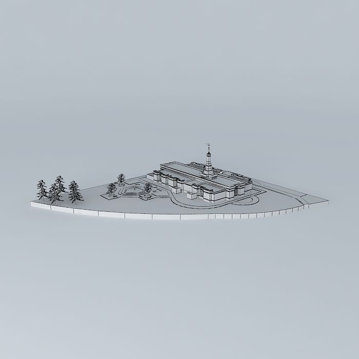 LDS. Temple  Regina Saskatchewan, Canada. Templo Mormon. 65th... Free 3D model_4