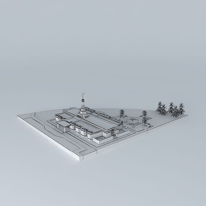 LDS. Temple  Regina Saskatchewan, Canada. Templo Mormon. 65th... Free 3D model_3