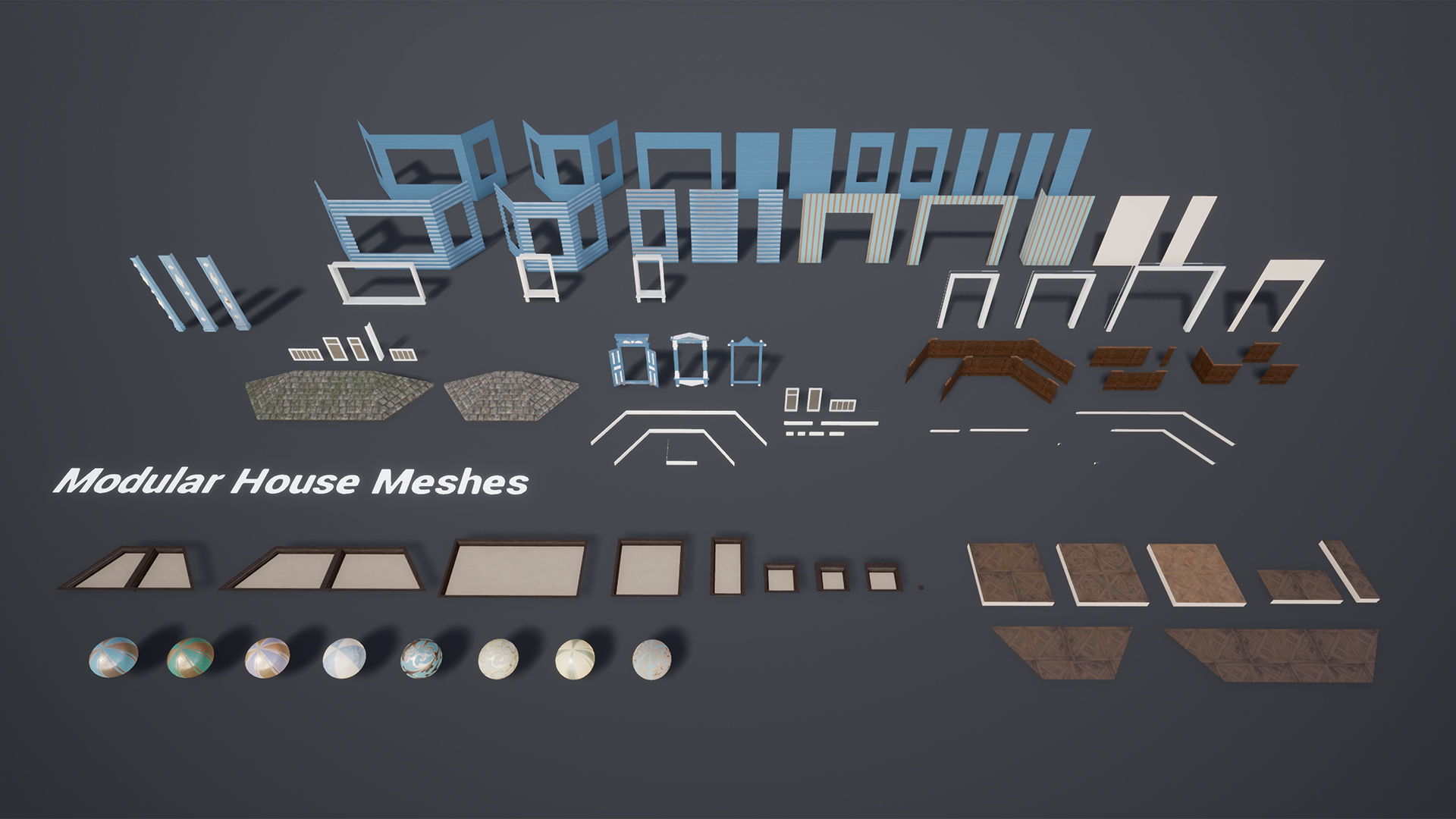 ANTIQUE LIVING ROOM UNREAL ENGINE 4 Low-poly 3D model_8