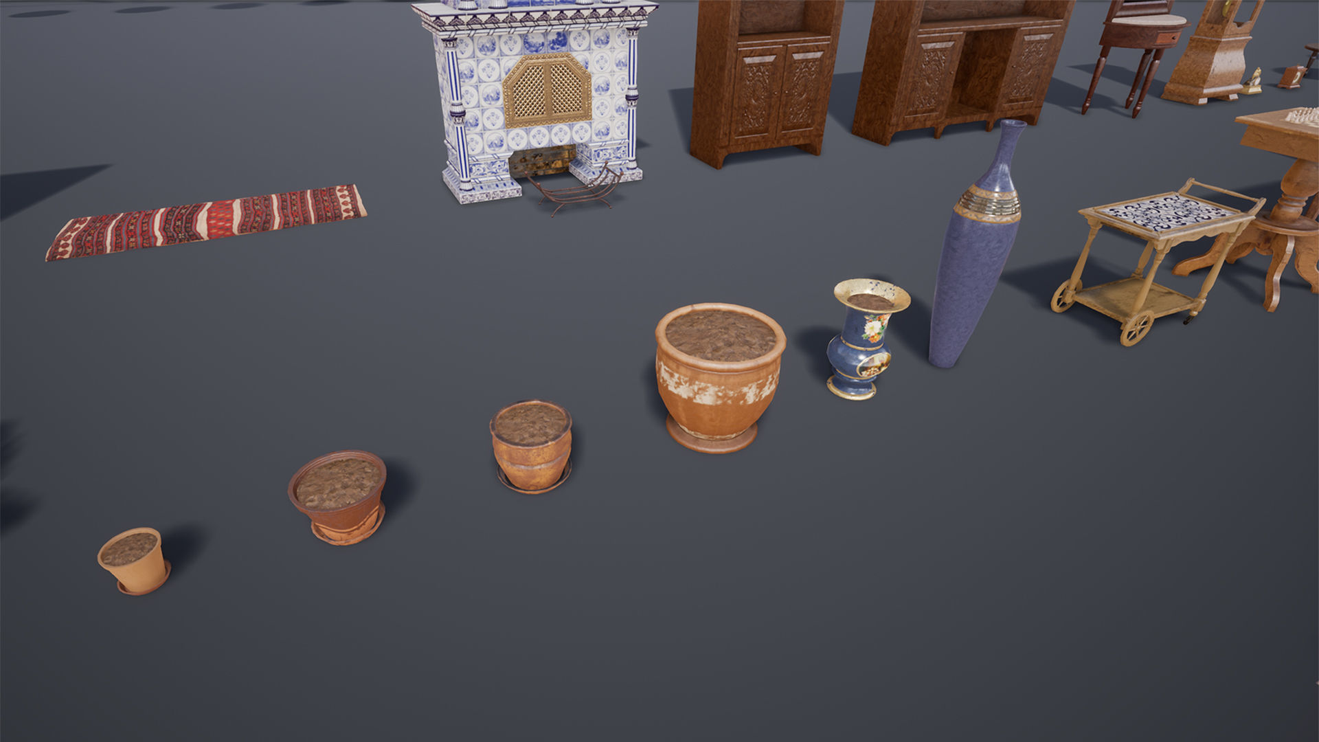 ANTIQUE LIVING ROOM UNREAL ENGINE 4 Low-poly 3D model_17