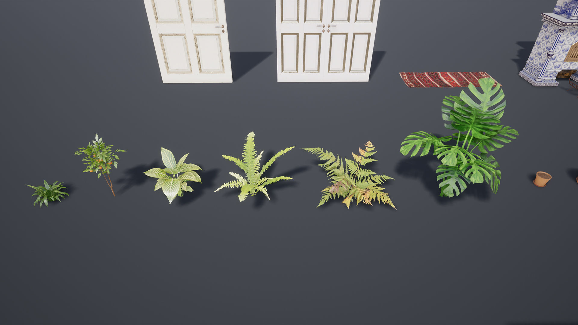 ANTIQUE LIVING ROOM UNREAL ENGINE 4 Low-poly 3D model_16