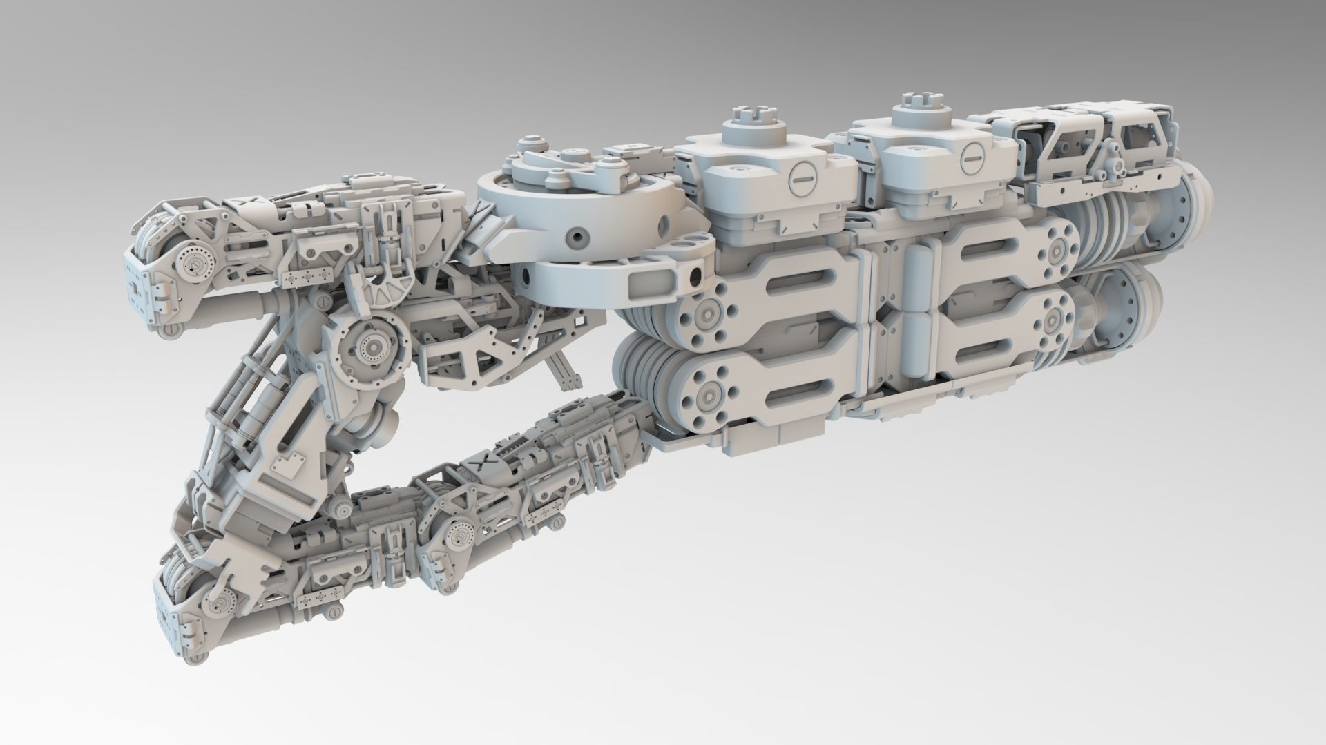 the sci-fi gun 3D model_2