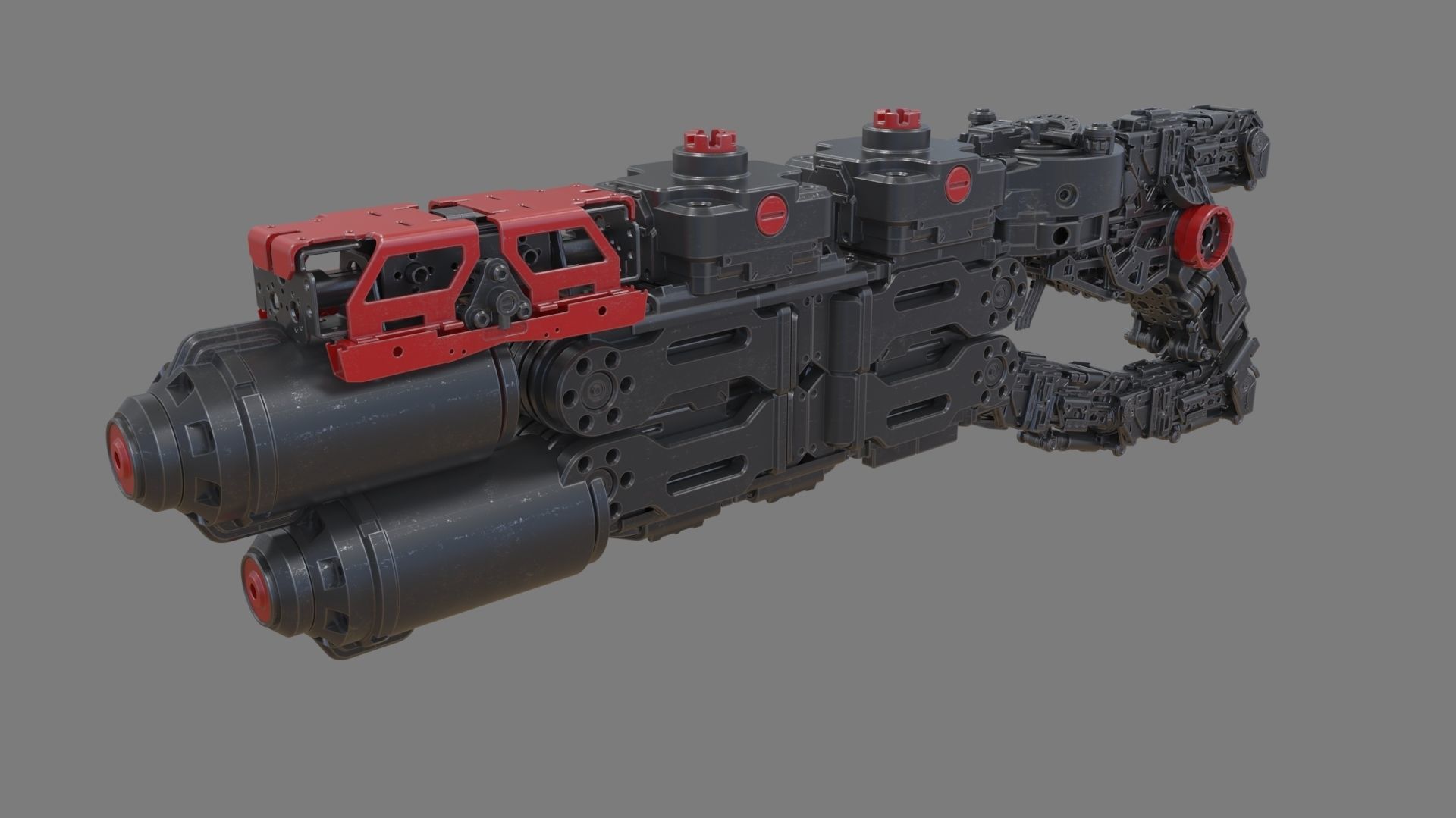 the sci-fi gun 3D model_1