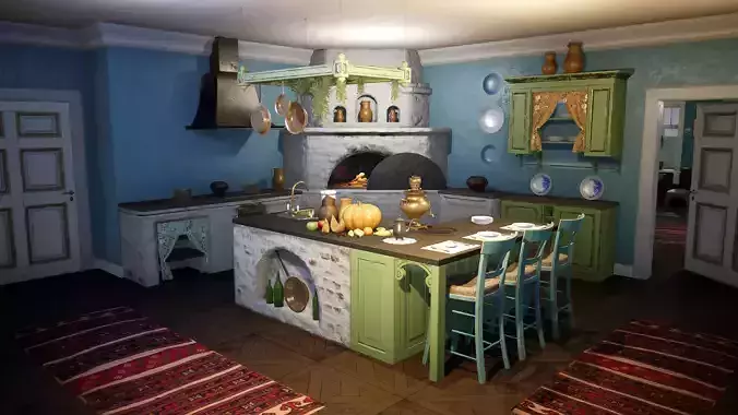 ANTIQUE KITCHEN UNREAL ENGINE 4