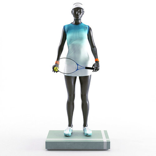 Tennis Woman Mannequin 3D model