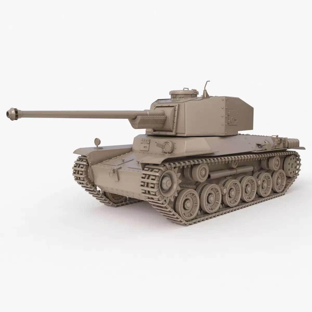 Tank Type 3 Chi-Nu Japan Clay Vray 3D model