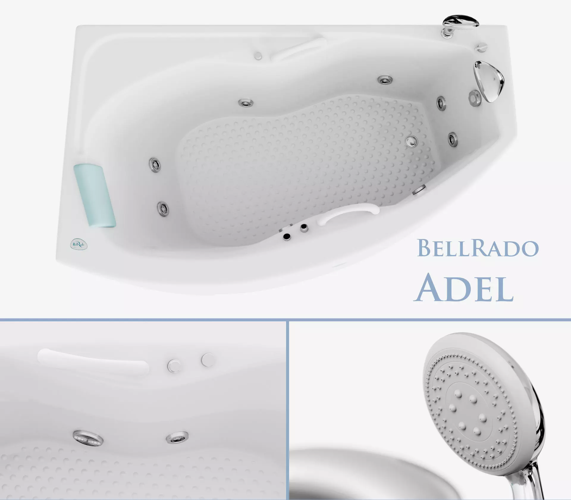 Hydromassage bath Adel 3D model_0