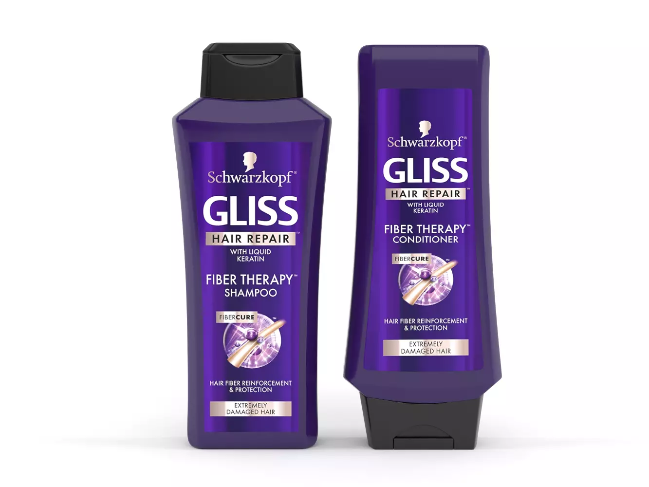 GLISS Hair Repair Color Guard Set with Shampoo and Conditioner 3D model