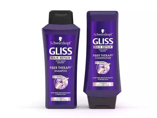 GLISS Hair Repair Color Guard Set with Shampoo and Conditioner 3D model