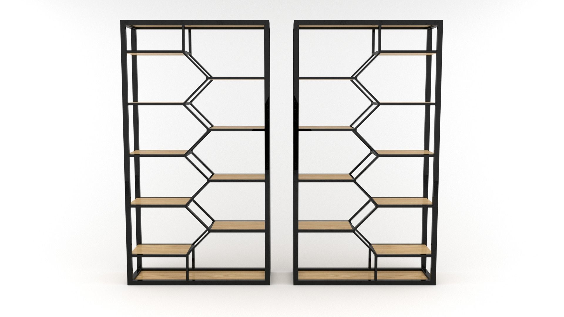 Double Book Shelf - 3ds Max 3D model_37