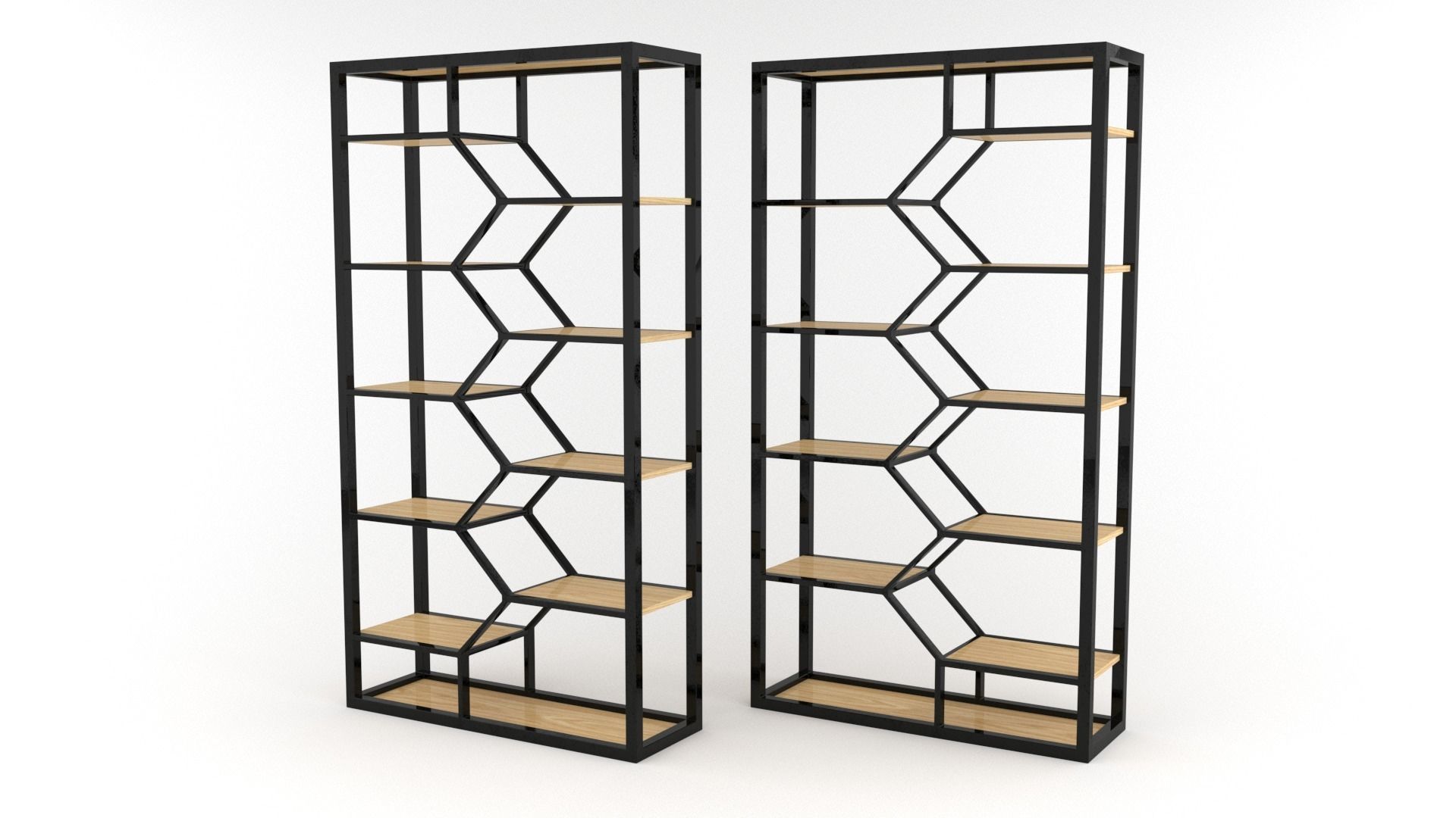 Double Book Shelf - 3ds Max 3D model_38