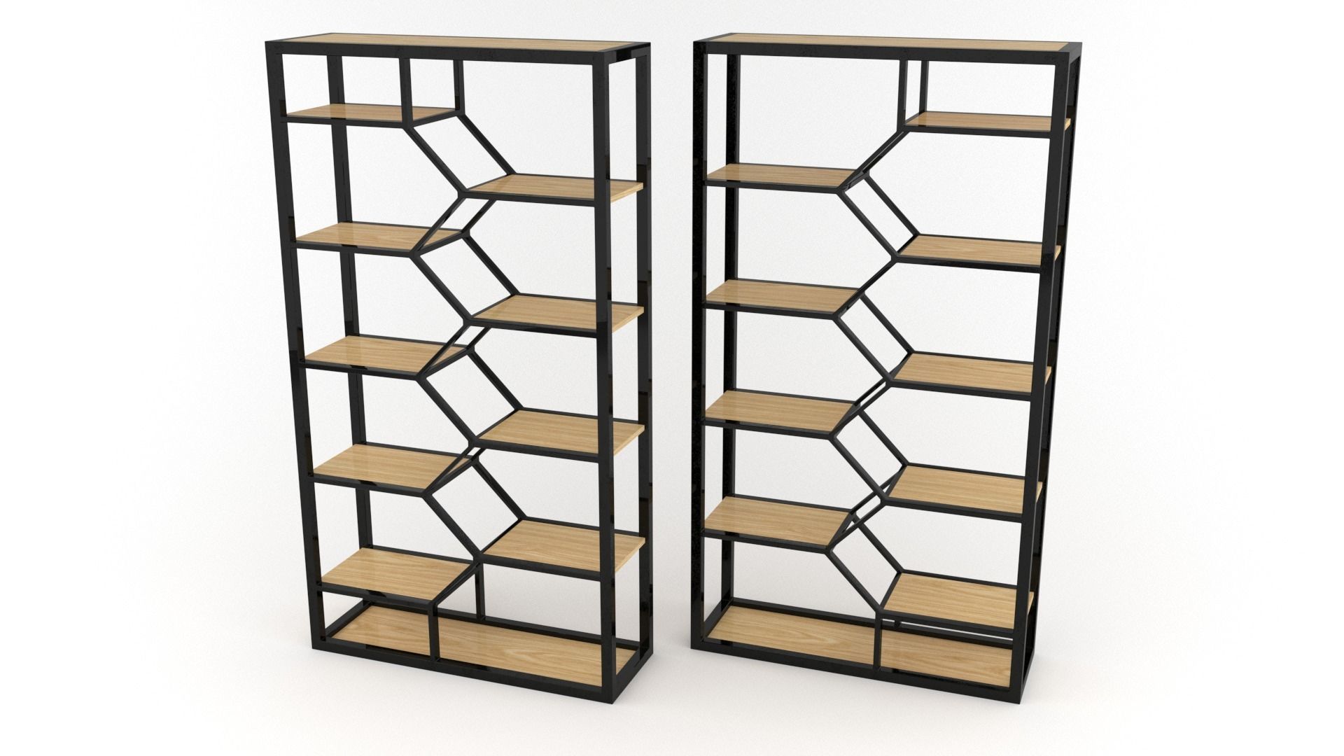 Double Book Shelf - 3ds Max 3D model_23