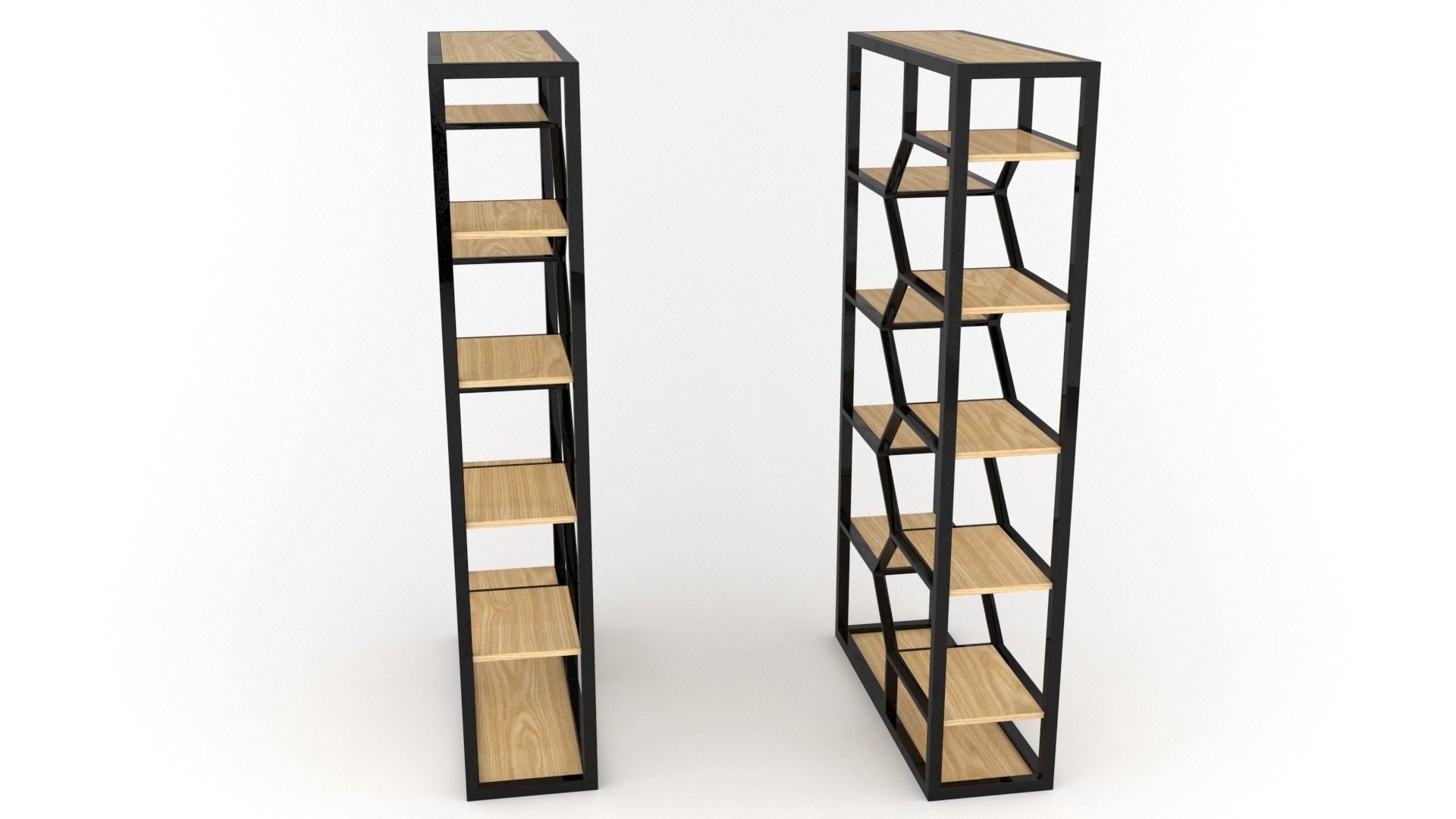 Double Book Shelf - 3ds Max 3D model_26