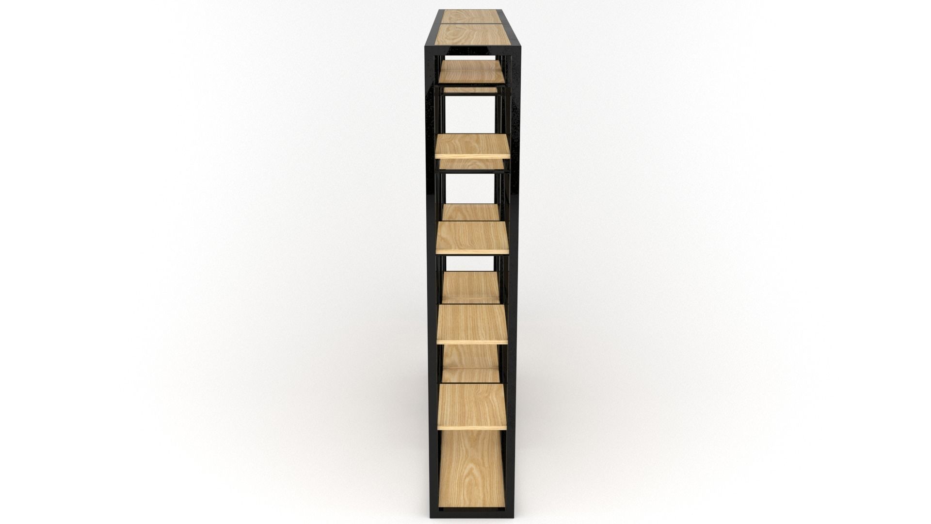 Double Book Shelf - 3ds Max 3D model_4