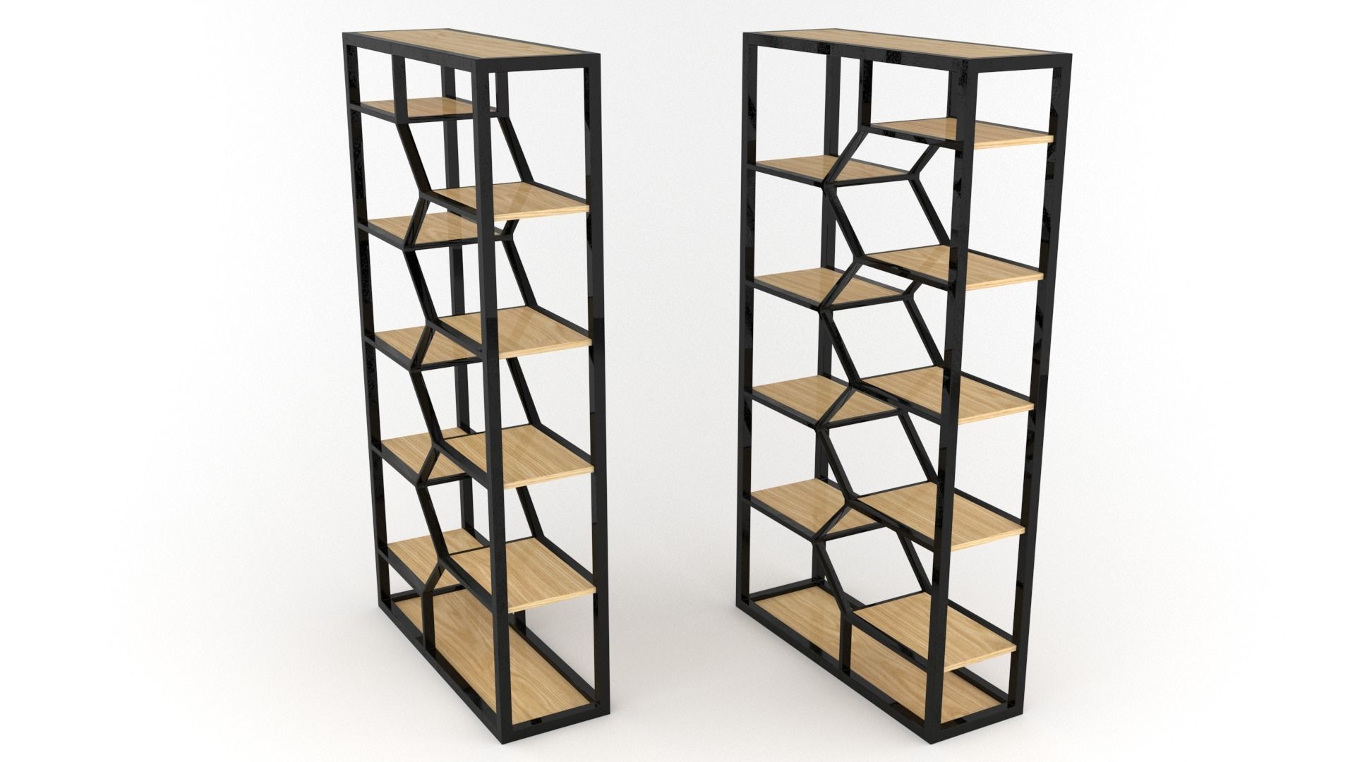 Double Book Shelf - 3ds Max 3D model_25
