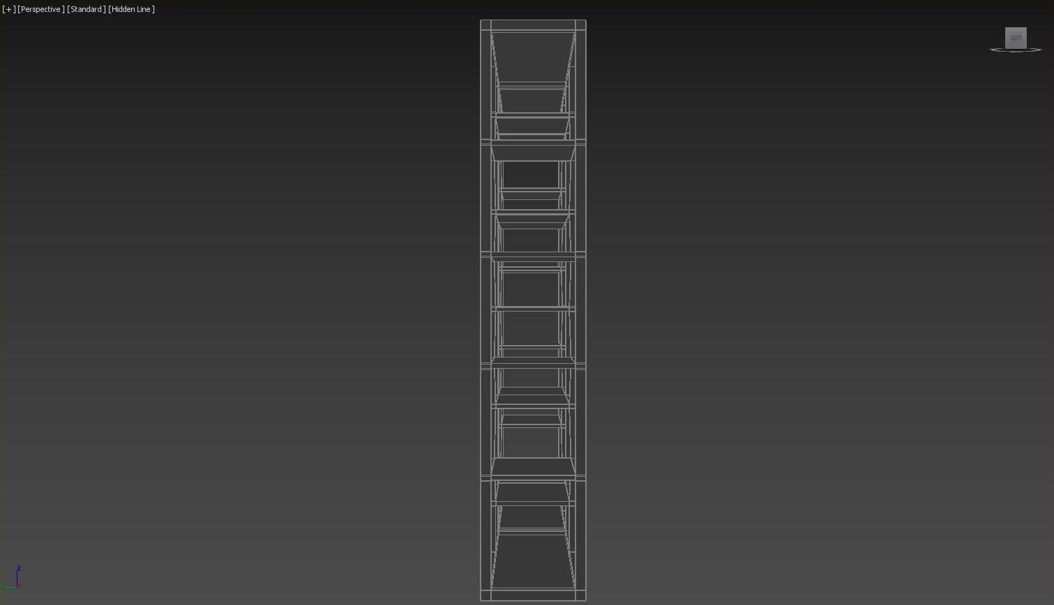 Double Book Shelf - 3ds Max 3D model_45