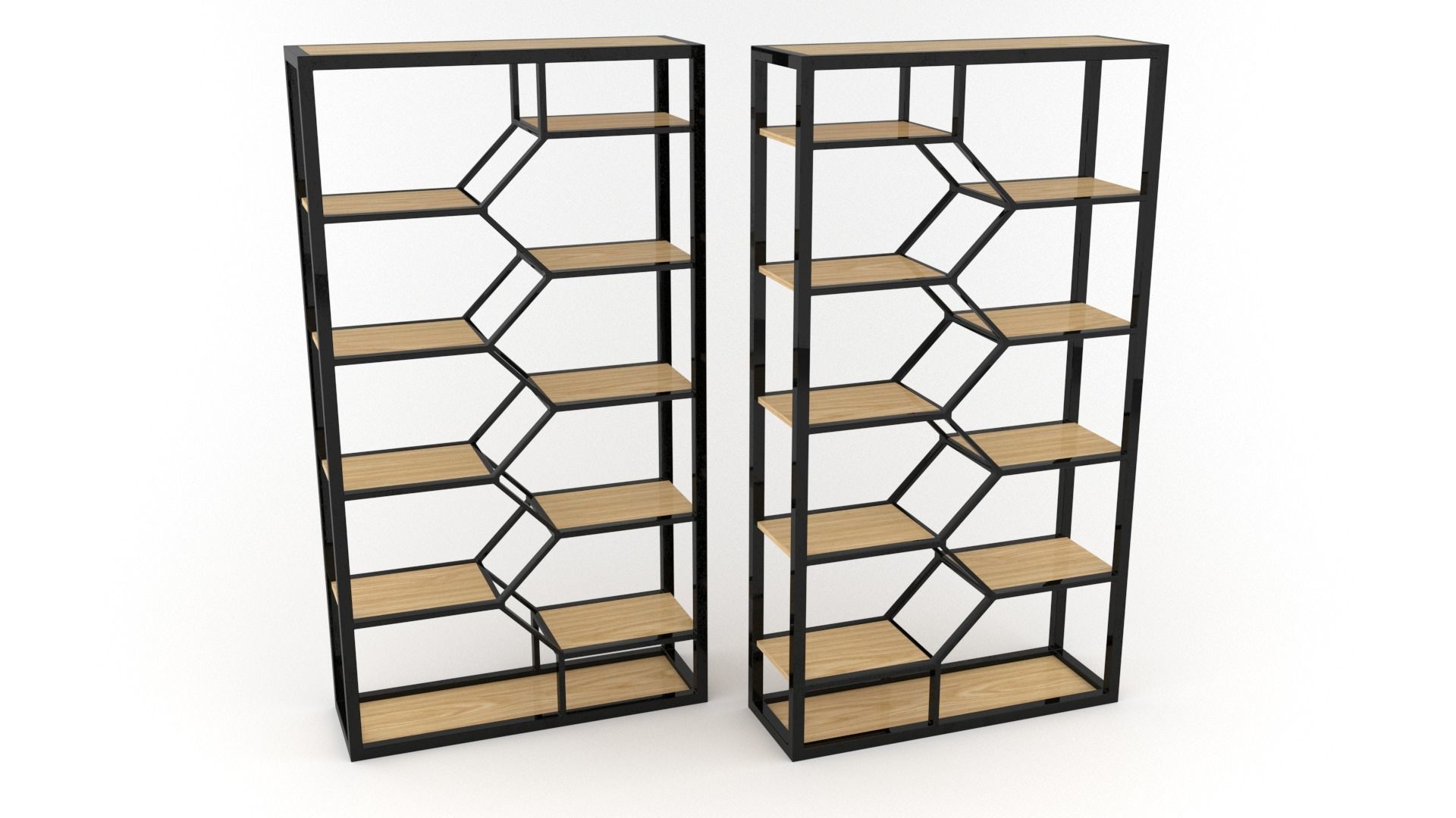 Double Book Shelf - 3ds Max 3D model_30
