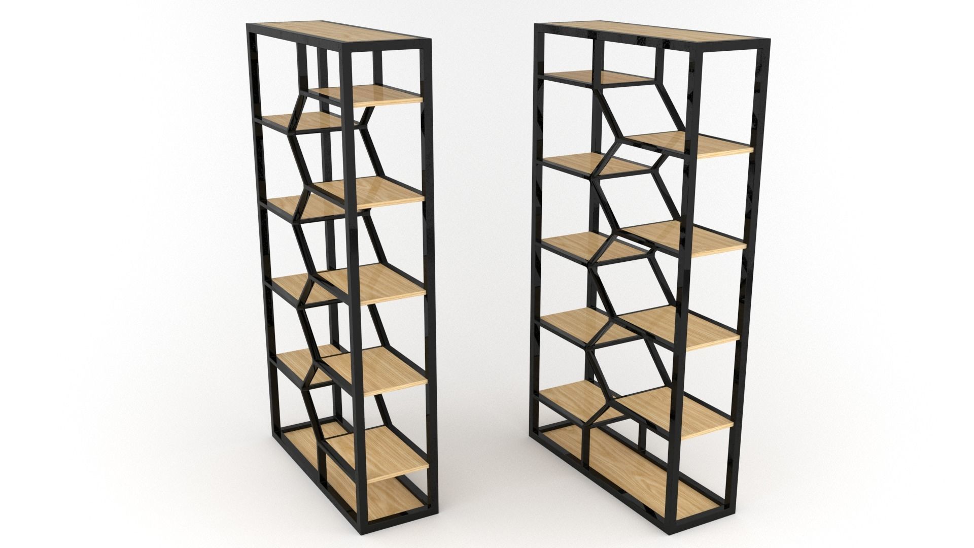 Double Book Shelf - 3ds Max 3D model_16
