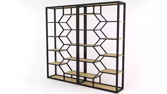 Double Book Shelf - 3ds Max