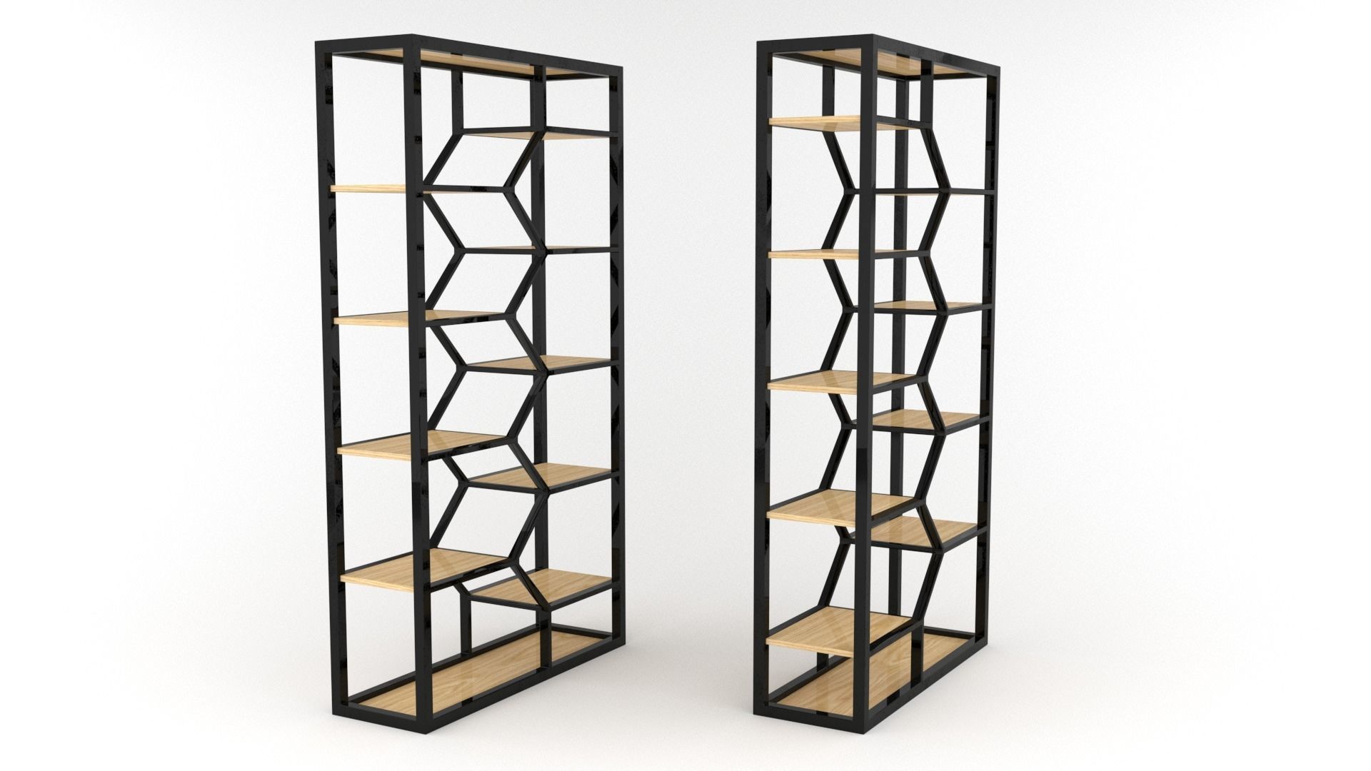 Double Book Shelf - 3ds Max 3D model_41