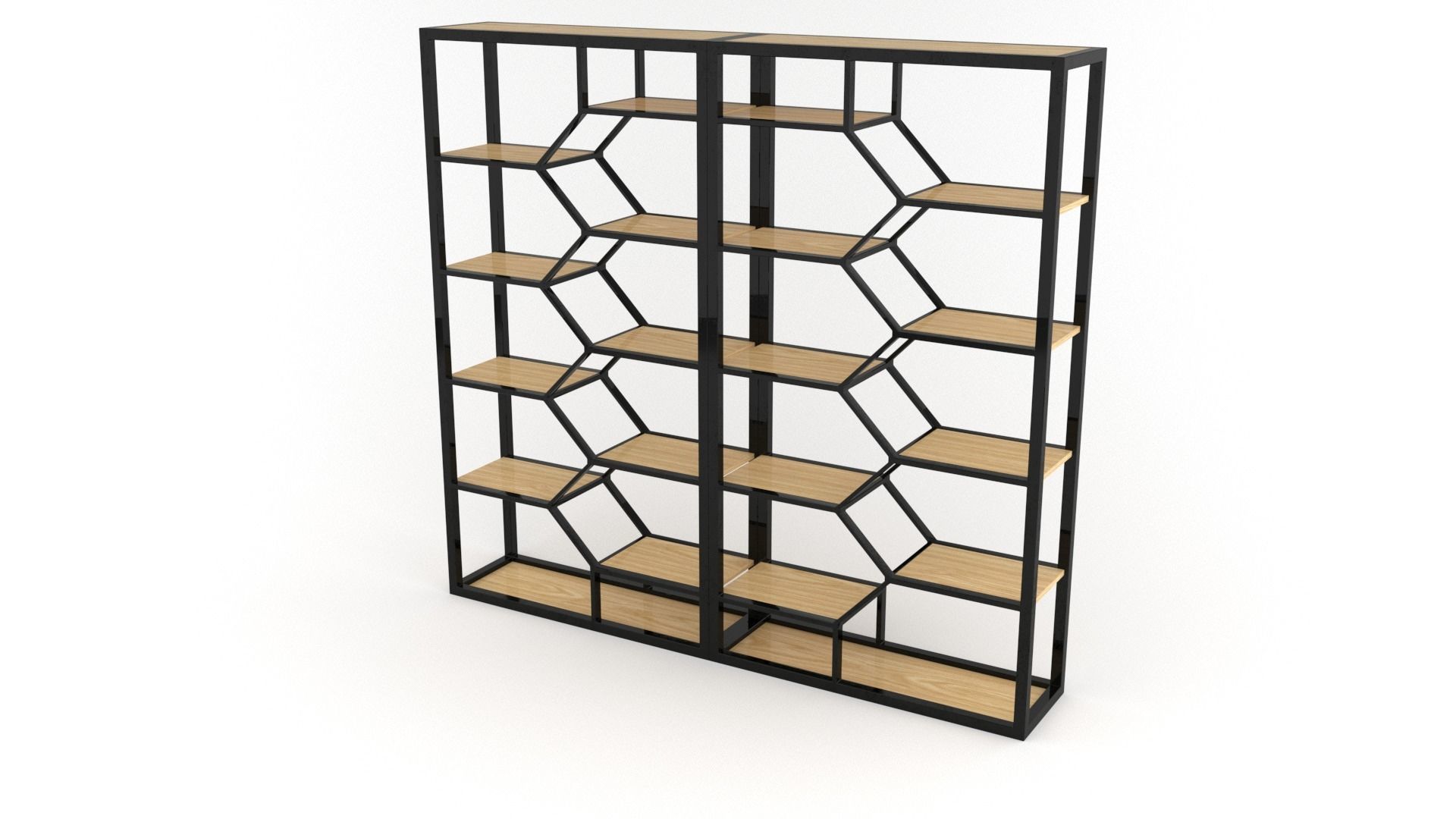 Double Book Shelf - 3ds Max 3D model_8