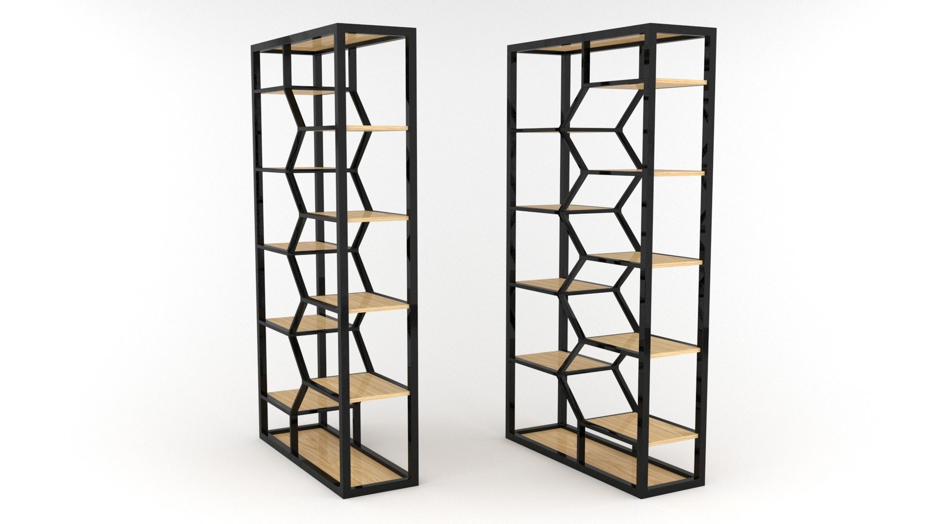 Double Book Shelf - 3ds Max 3D model_39