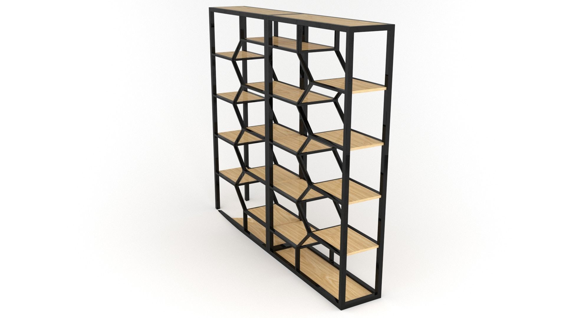 Double Book Shelf - 3ds Max 3D model_9