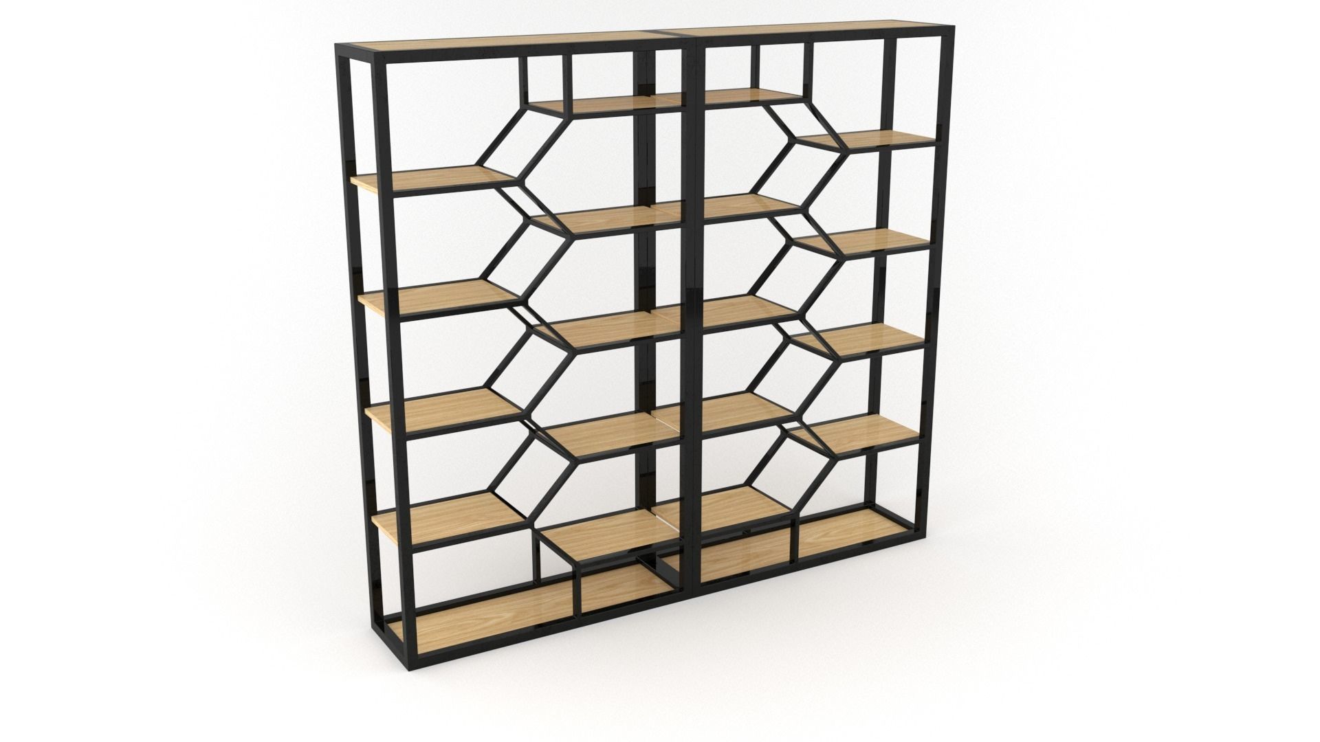 Double Book Shelf - 3ds Max 3D model_6