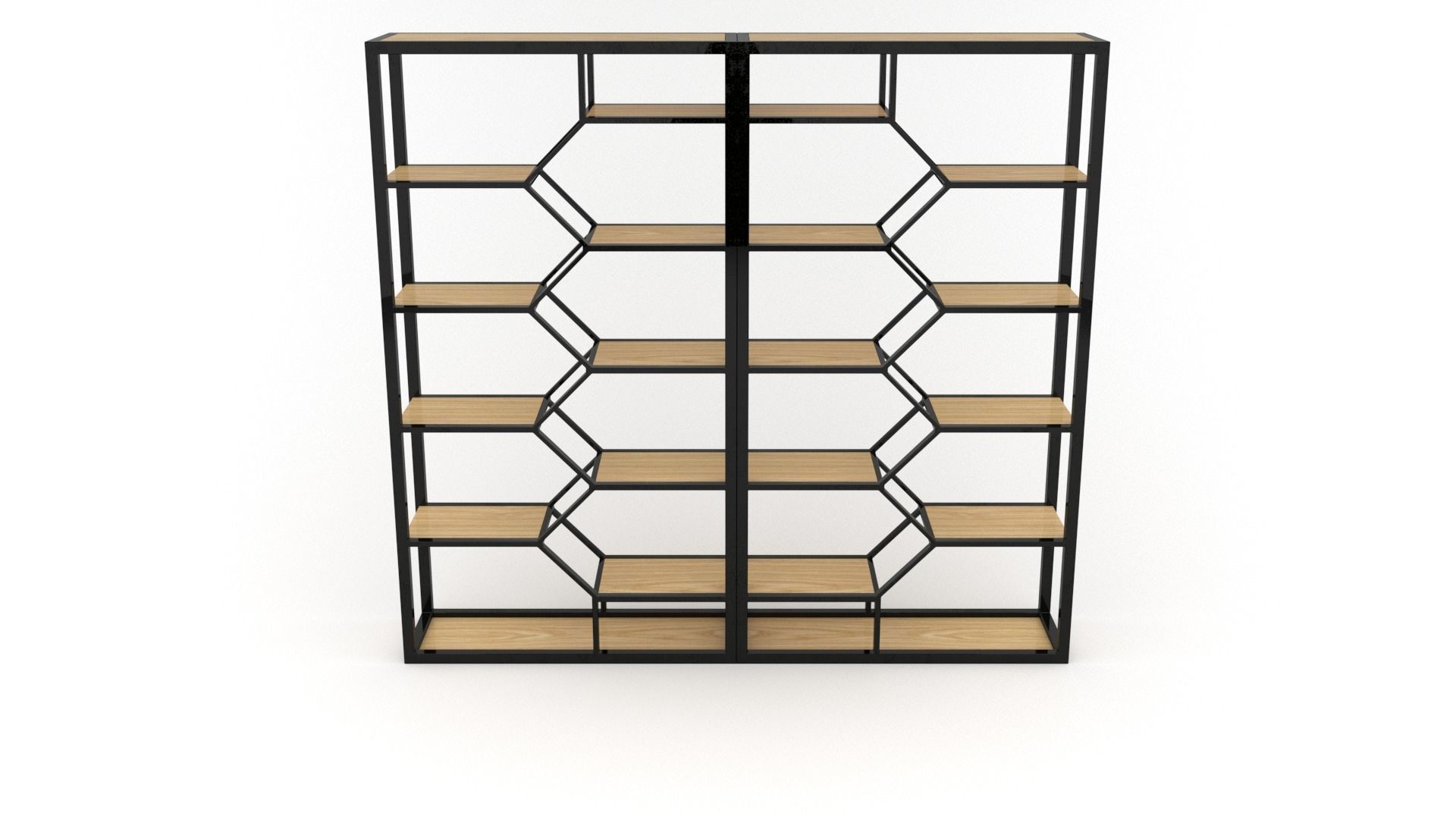 Double Book Shelf - 3ds Max 3D model_1