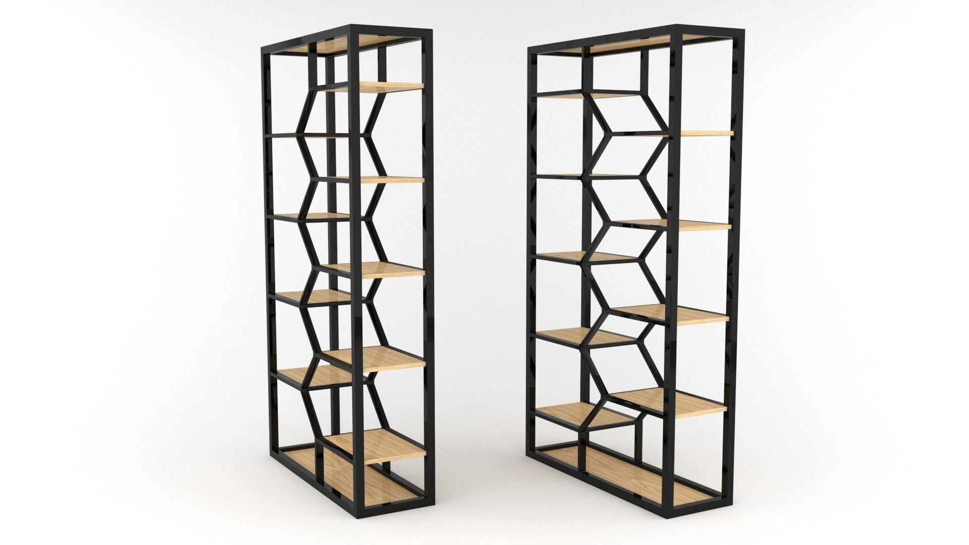 Double Book Shelf - 3ds Max 3D model_33