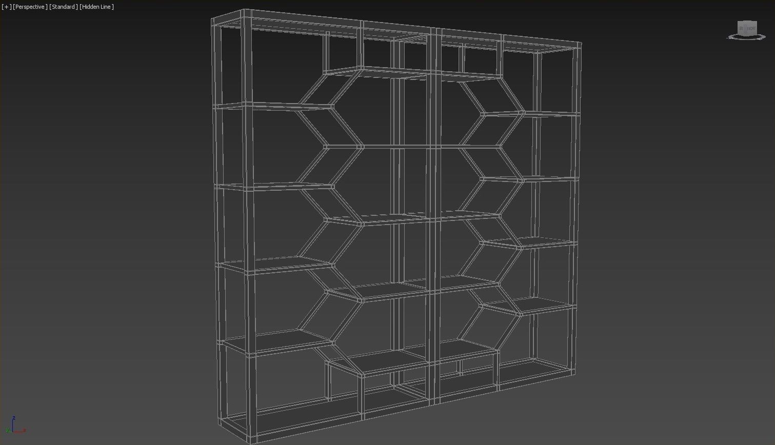 Double Book Shelf - 3ds Max 3D model_48