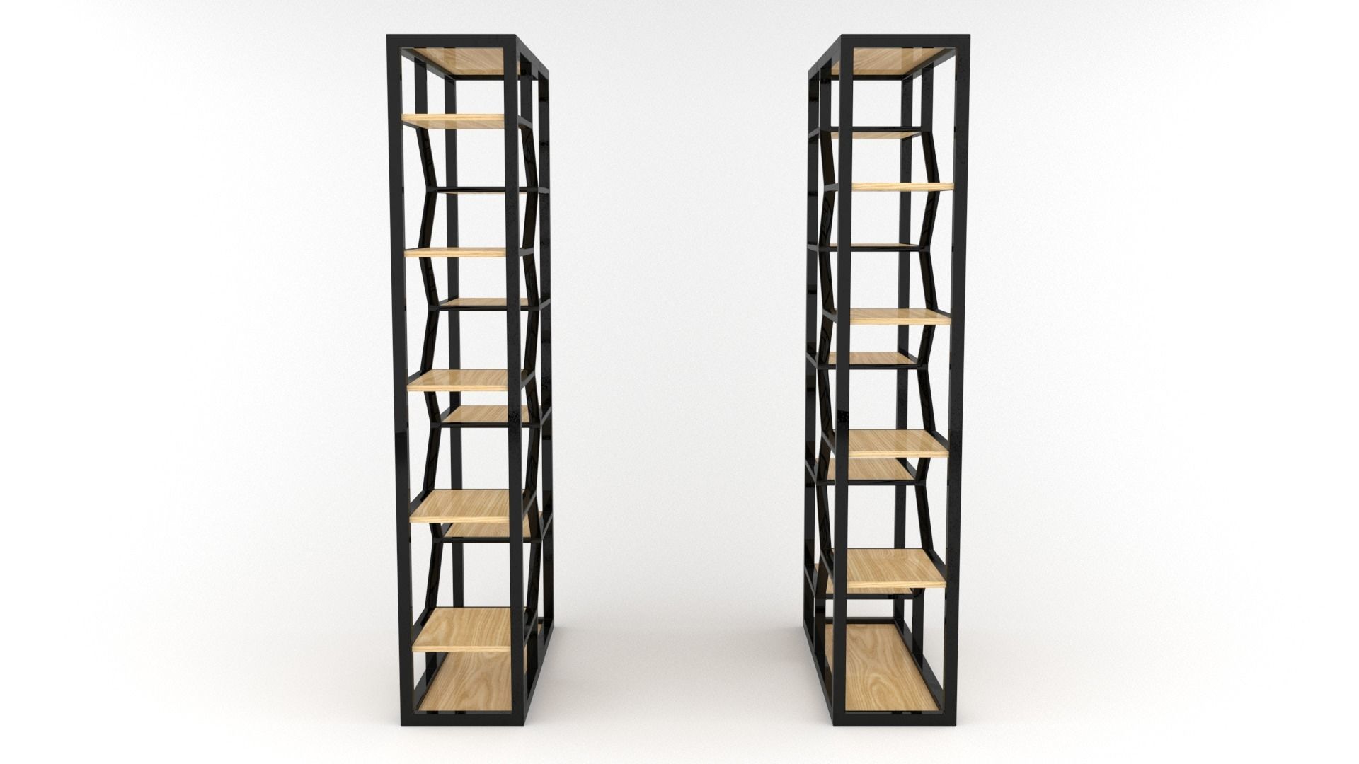 Double Book Shelf - 3ds Max 3D model_34