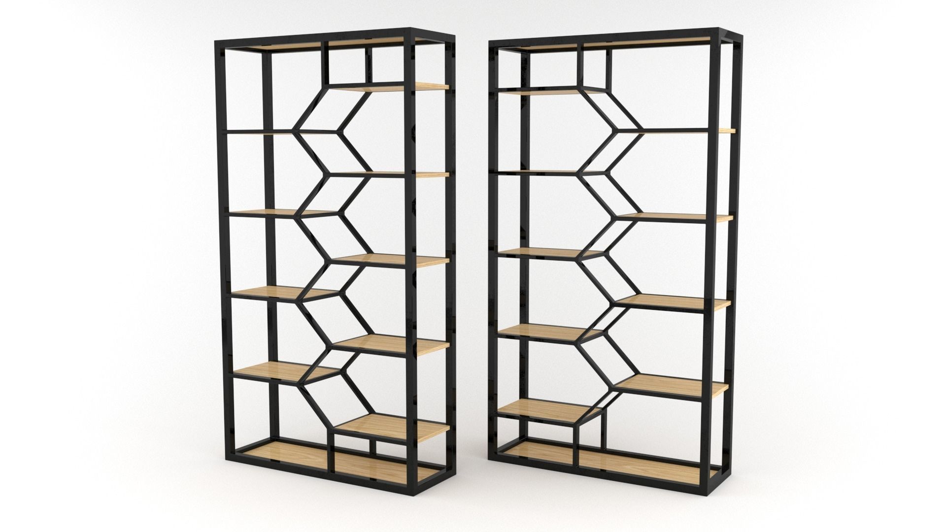 Double Book Shelf - 3ds Max 3D model_32