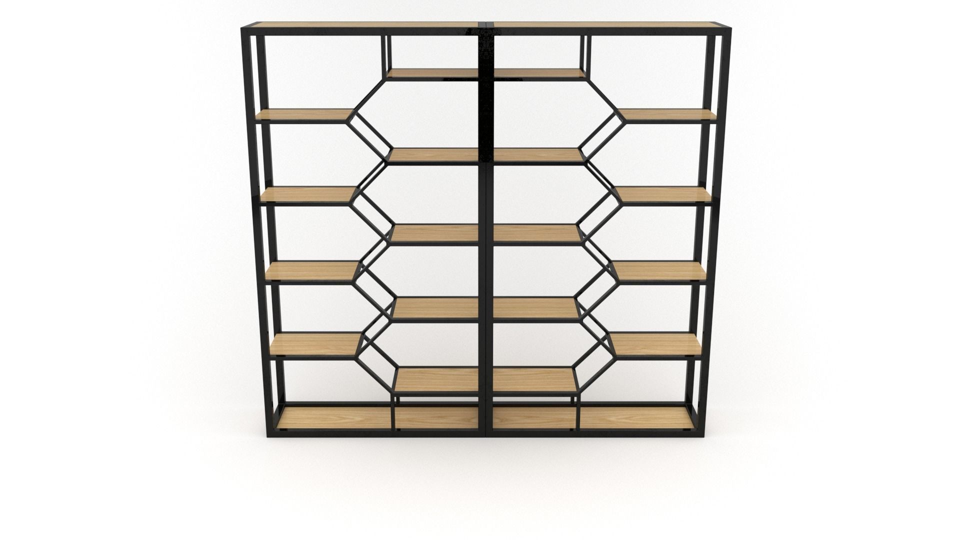 Double Book Shelf - 3ds Max 3D model_7