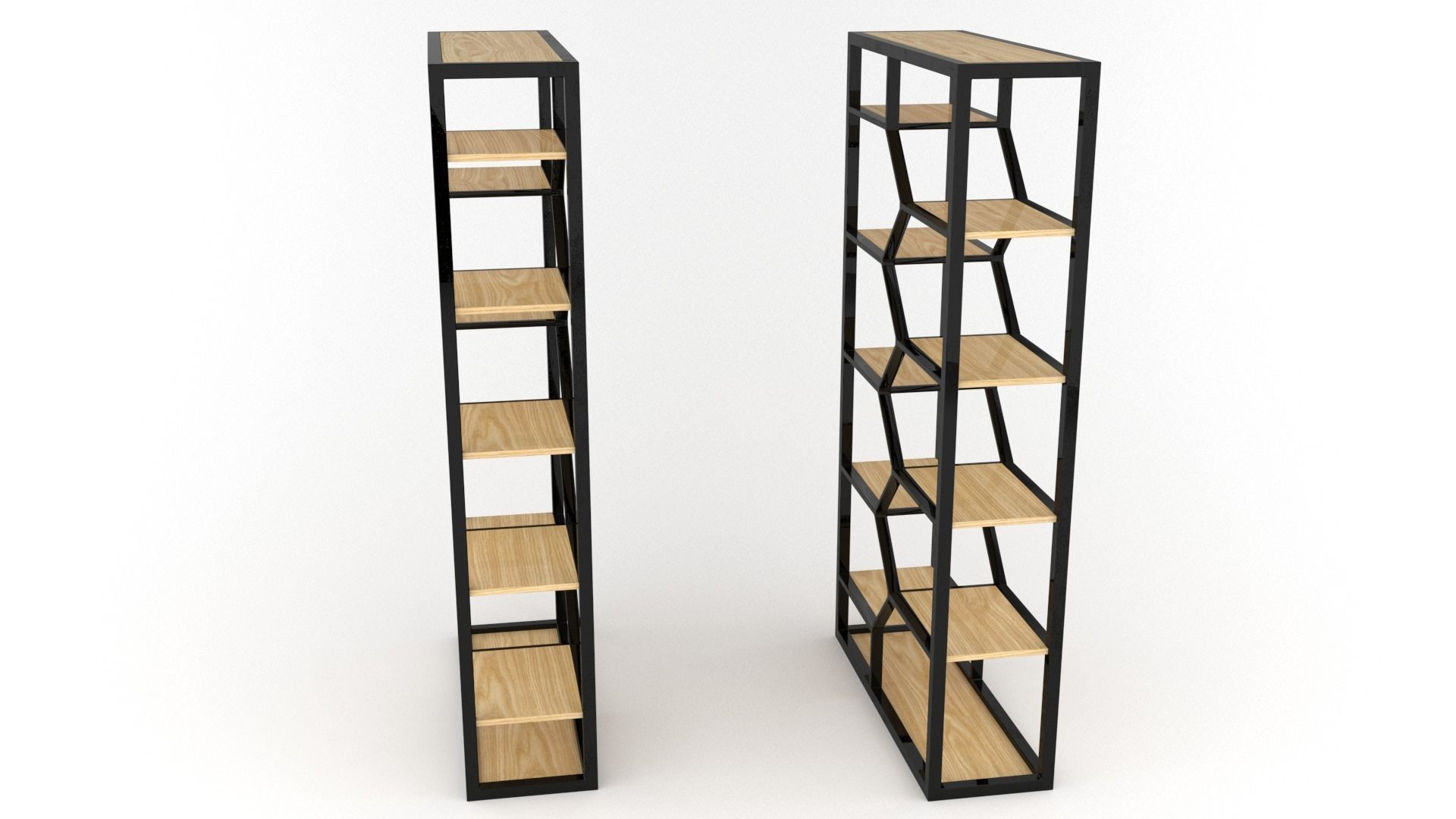 Double Book Shelf - 3ds Max 3D model_17