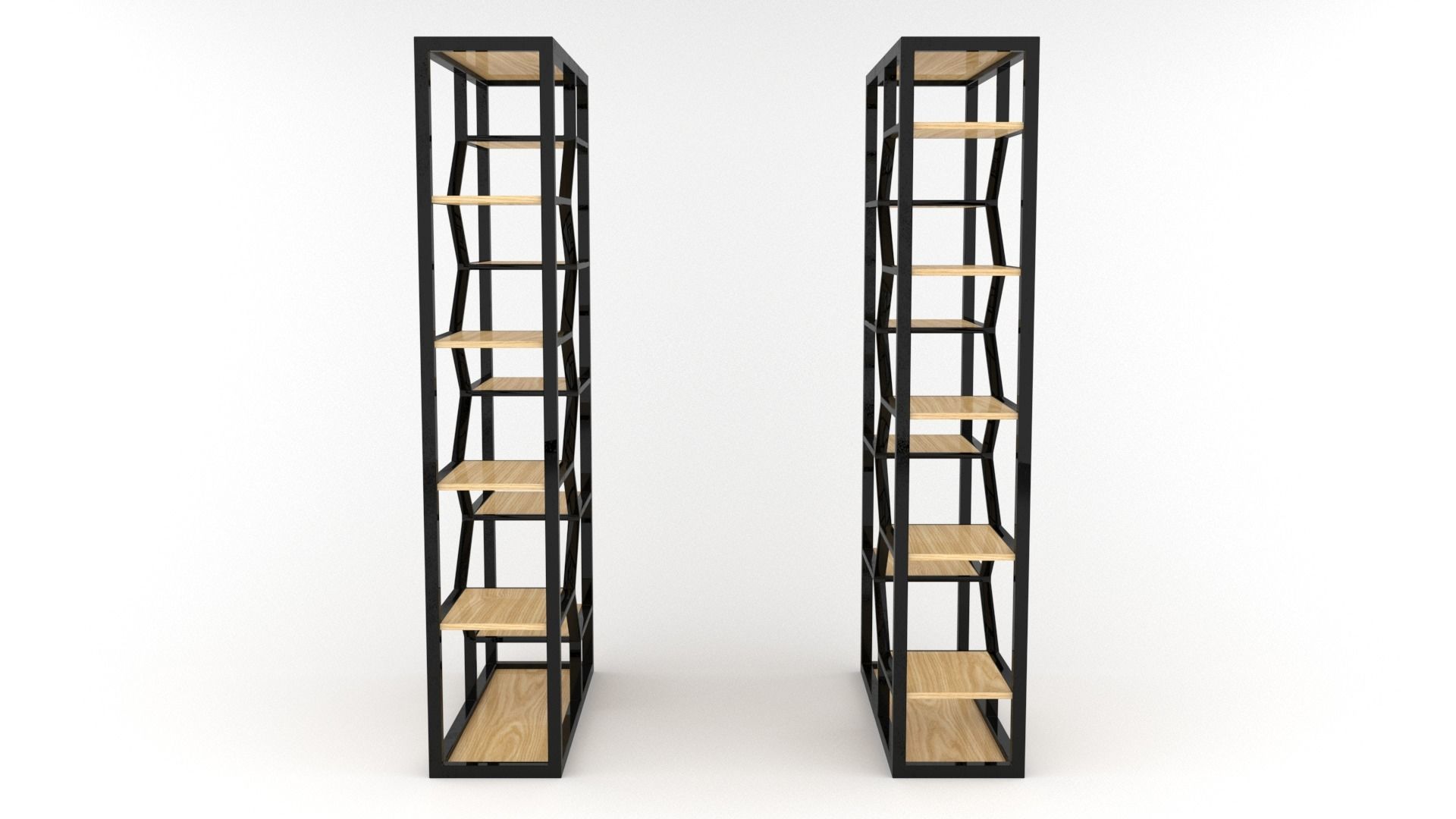 Double Book Shelf - 3ds Max 3D model_40