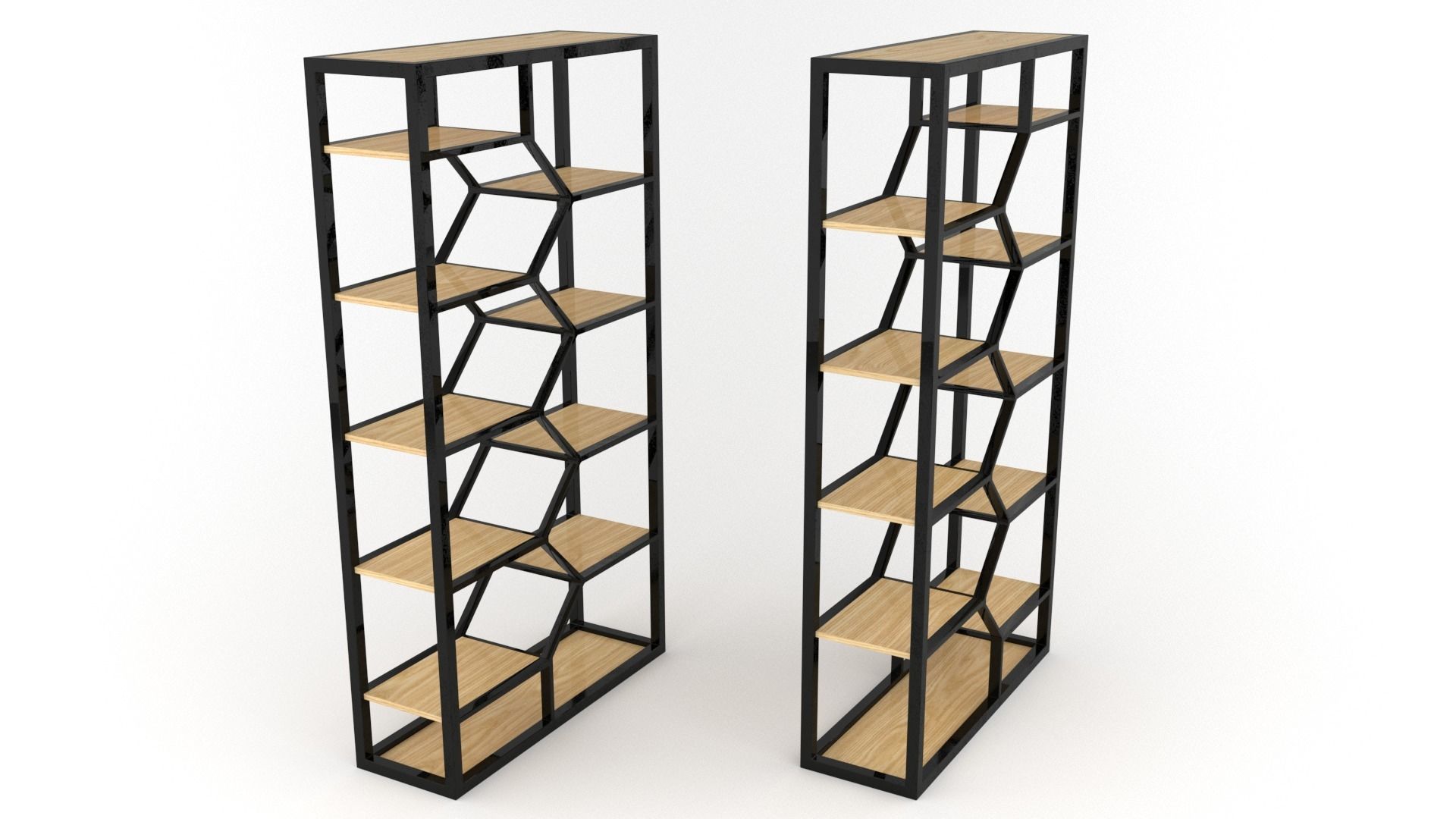 Double Book Shelf - 3ds Max 3D model_19
