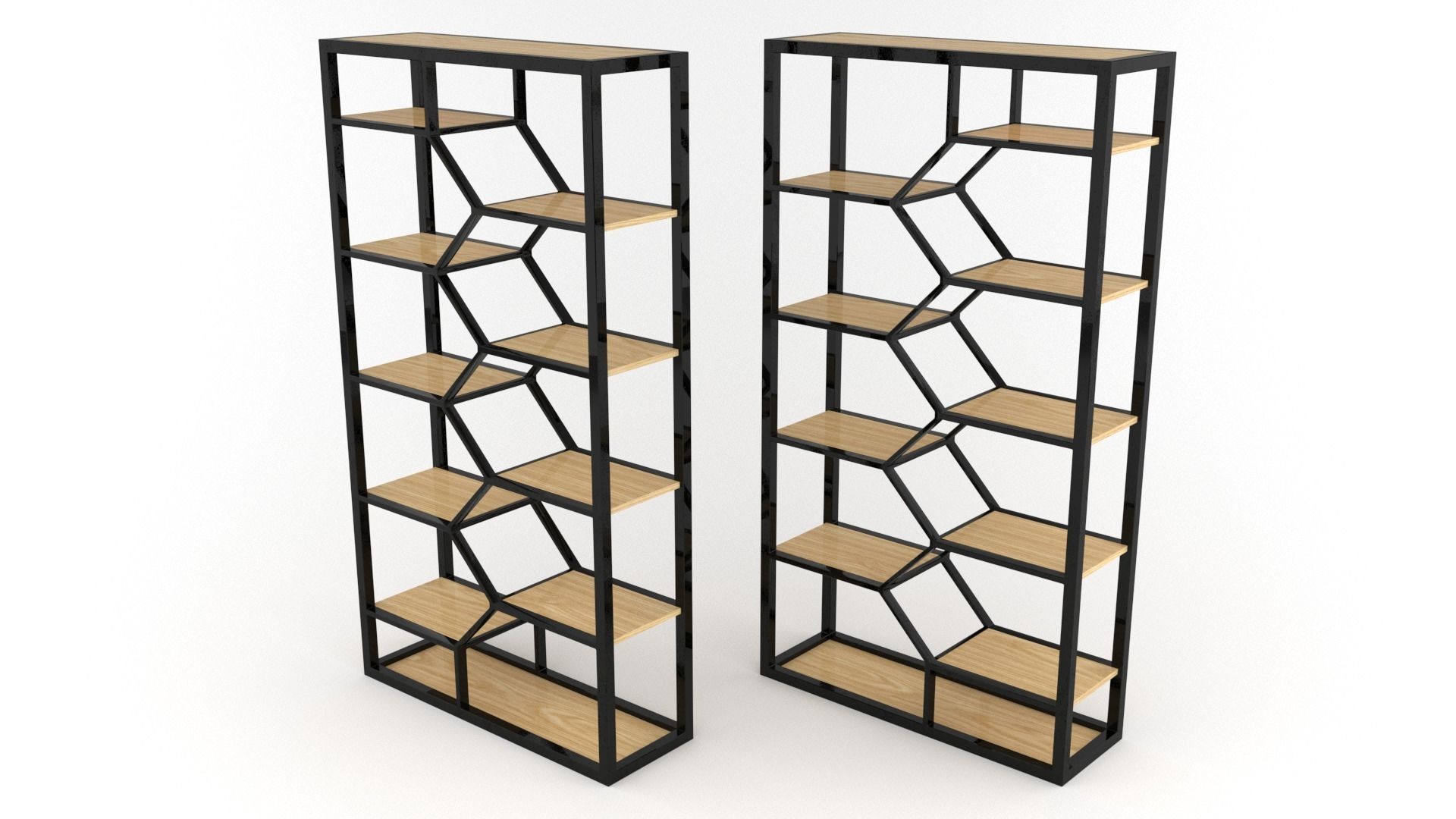 Double Book Shelf - 3ds Max 3D model_24