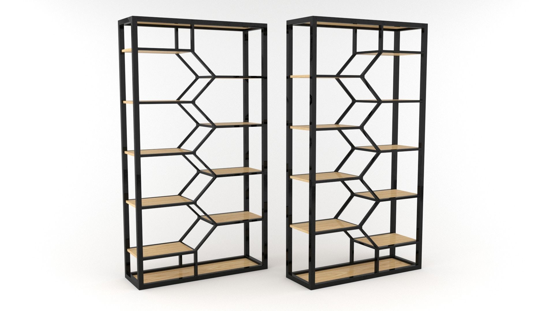 Double Book Shelf - 3ds Max 3D model_36