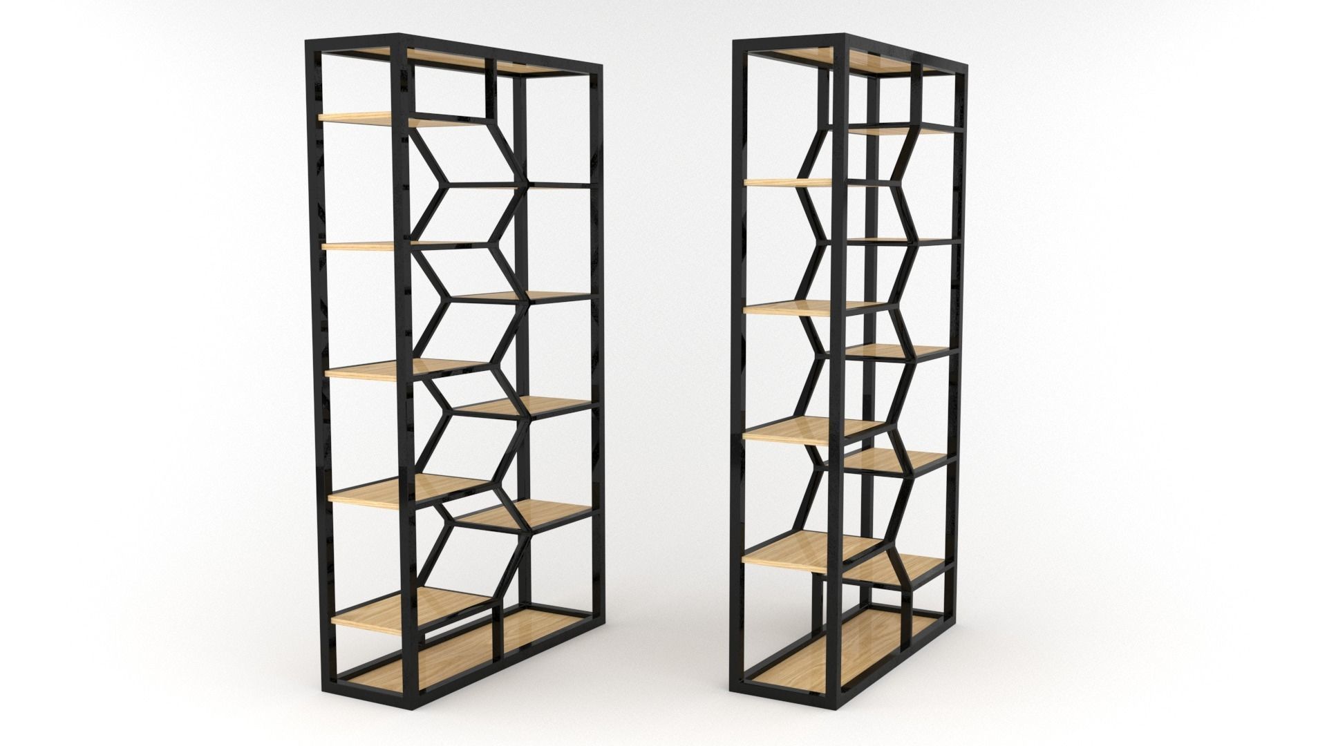 Double Book Shelf - 3ds Max 3D model_35