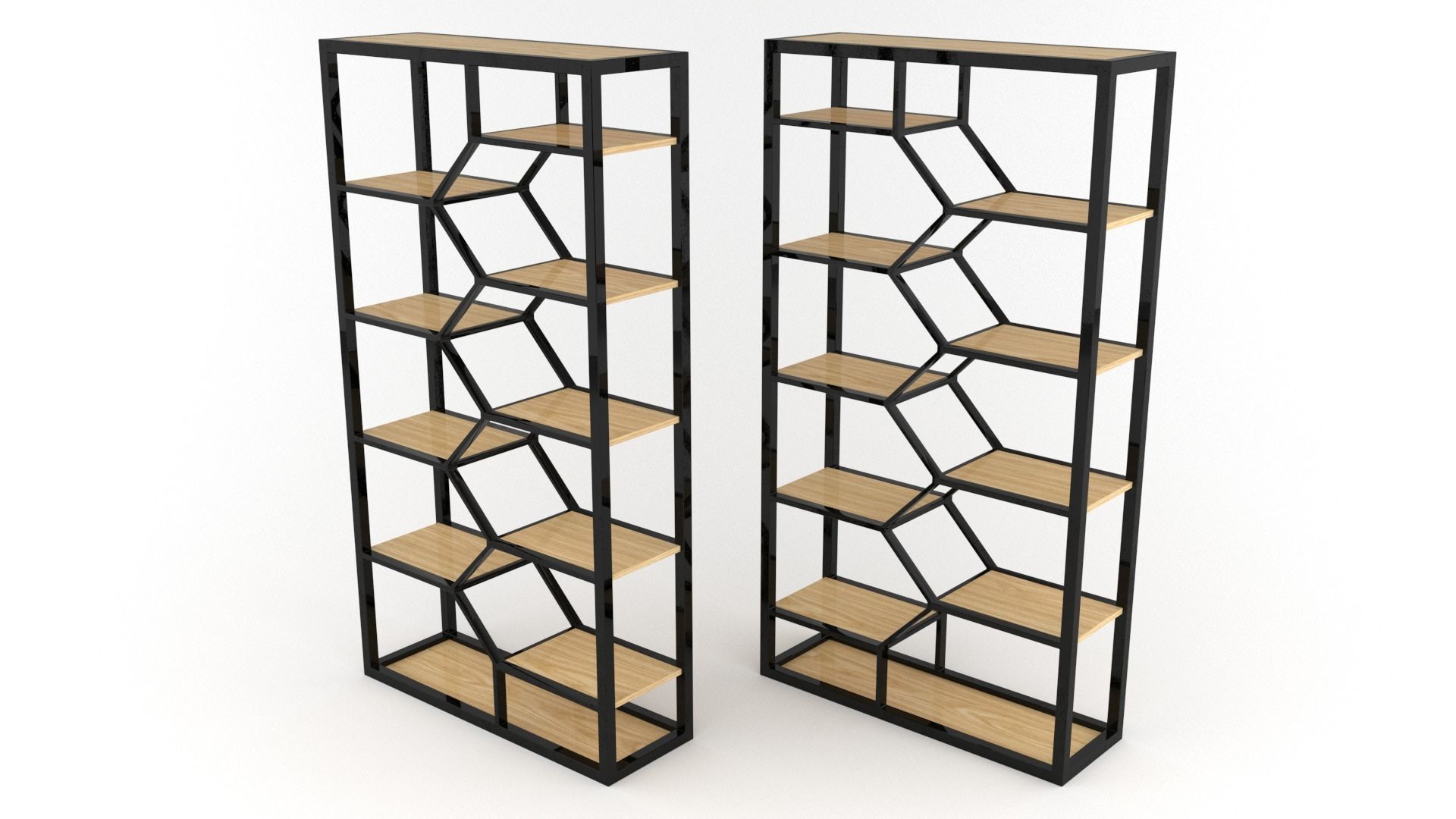 Double Book Shelf - 3ds Max 3D model_15