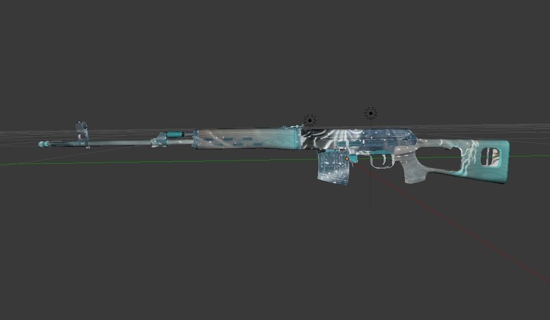 SVD Metel Low-poly 3D model_1