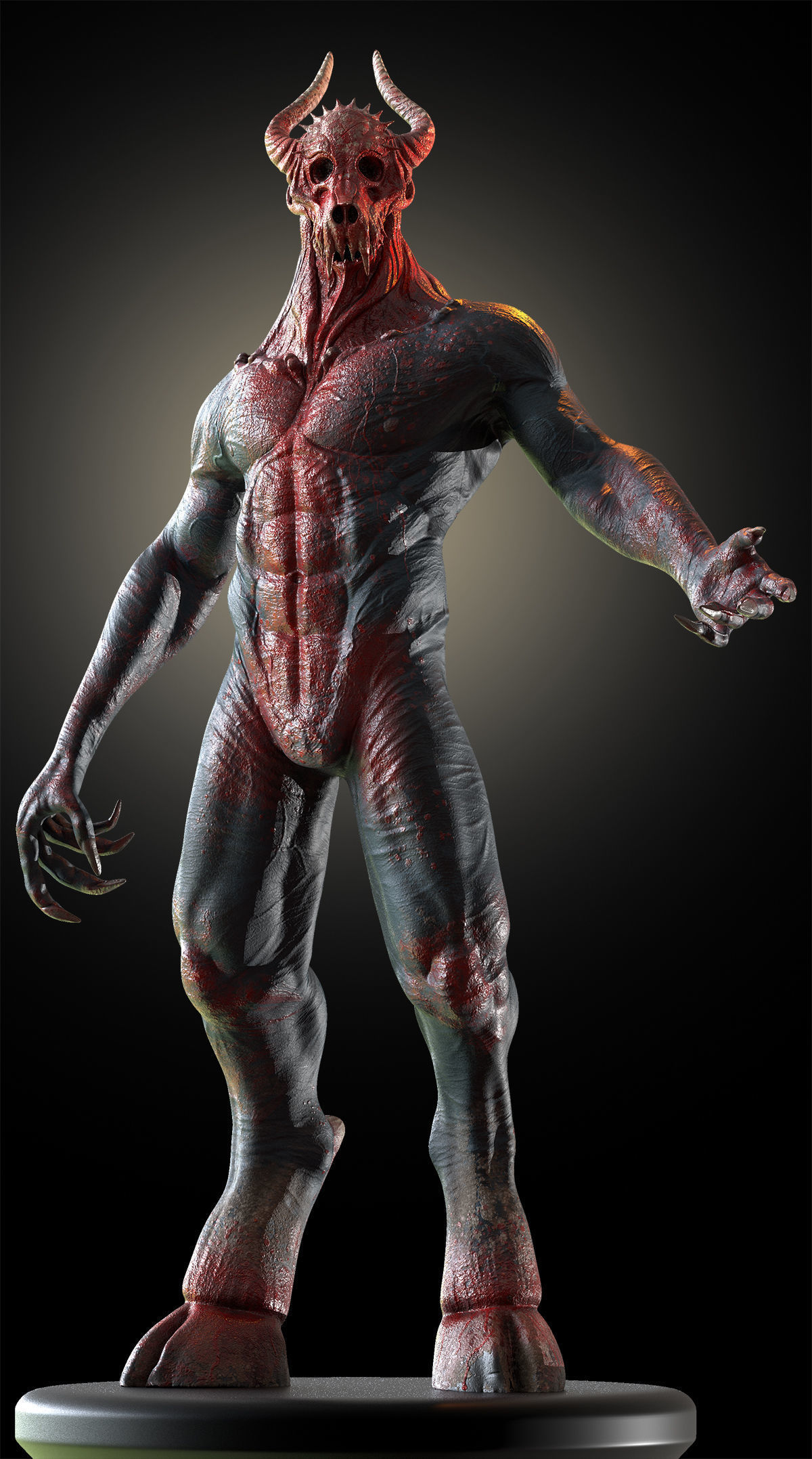 Demon Low-poly 3D model_2