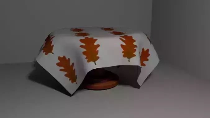 Table tablecloth with leaves