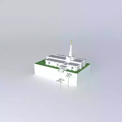 LDS Temple Mormon Temple Tampico Tamaulipas Mexico. Free 3D model