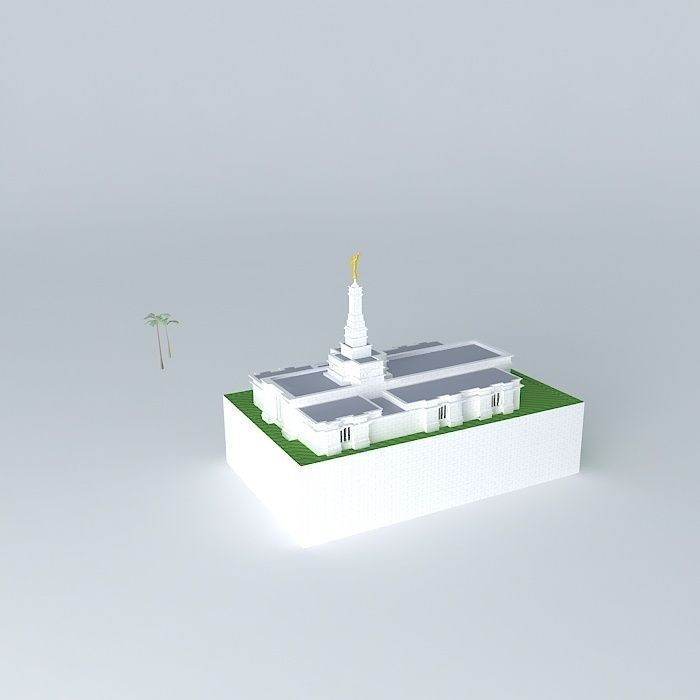 LDS Temple Mormon Temple Tampico Tamaulipas Mexico. Free 3D model_2