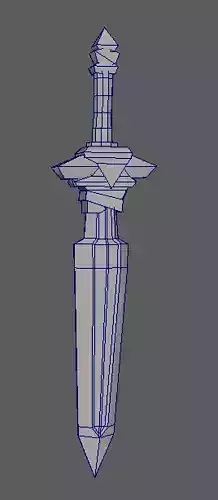 knife sword Low-poly 3D model