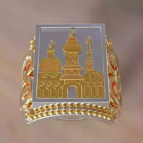 Man ring muslim mosque  3D print model