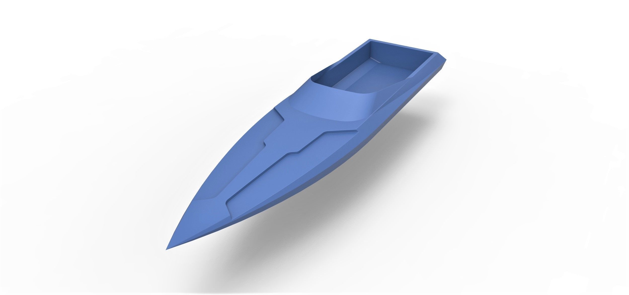 Speed boat hull Scale 1 to 24 3D print model_2