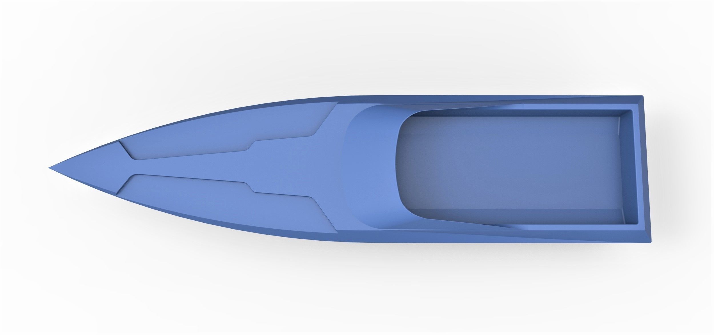 Speed boat hull Scale 1 to 24 3D print model_8